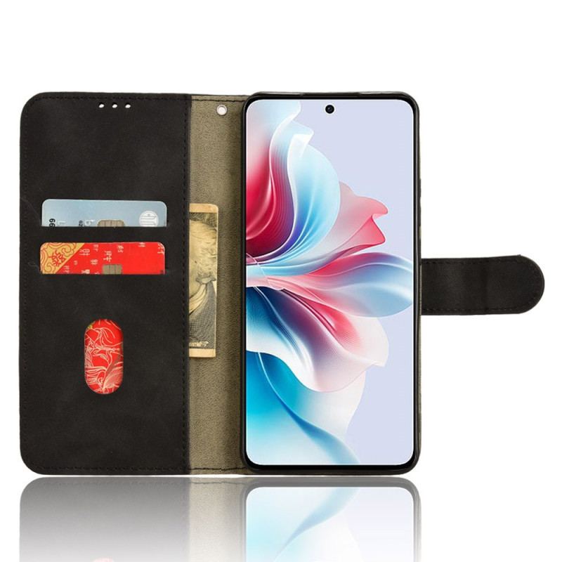 Etui Folio Oppo Reno 11f 5g Skóra Z Efektem Sztucznego Zamszu Etui Ochronne