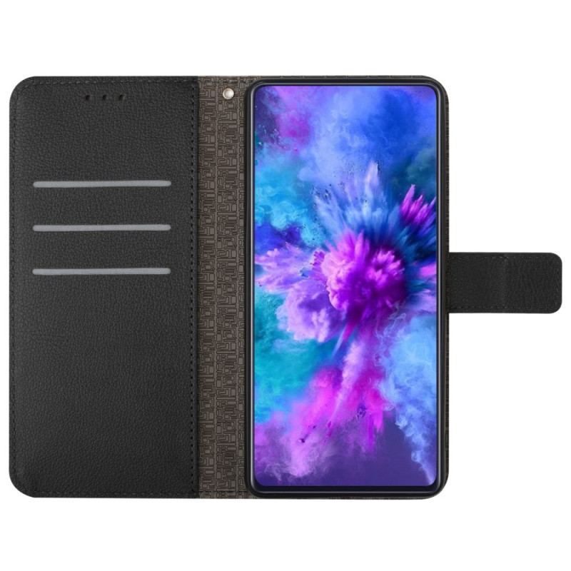 Etui Folio Oppo Reno 11f 5g Wzór W Romby Na Ramiączkach Etui Ochronne