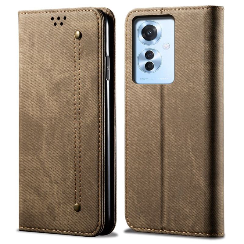 Etui Oppo Reno 11f 5g Tkanina Dżinsowa