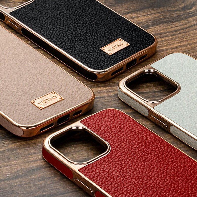 Etui do iPhone 14 Plus Efekt Skóry Liczi Vietao