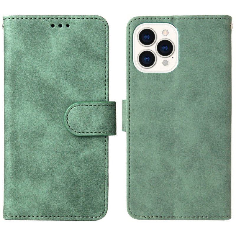 Etui Folio do iPhone 14 Plus Dotyk Skóry