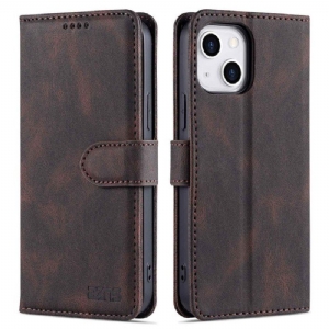 Etui Folio do iPhone 14 Plus Efekt Skóry Azns