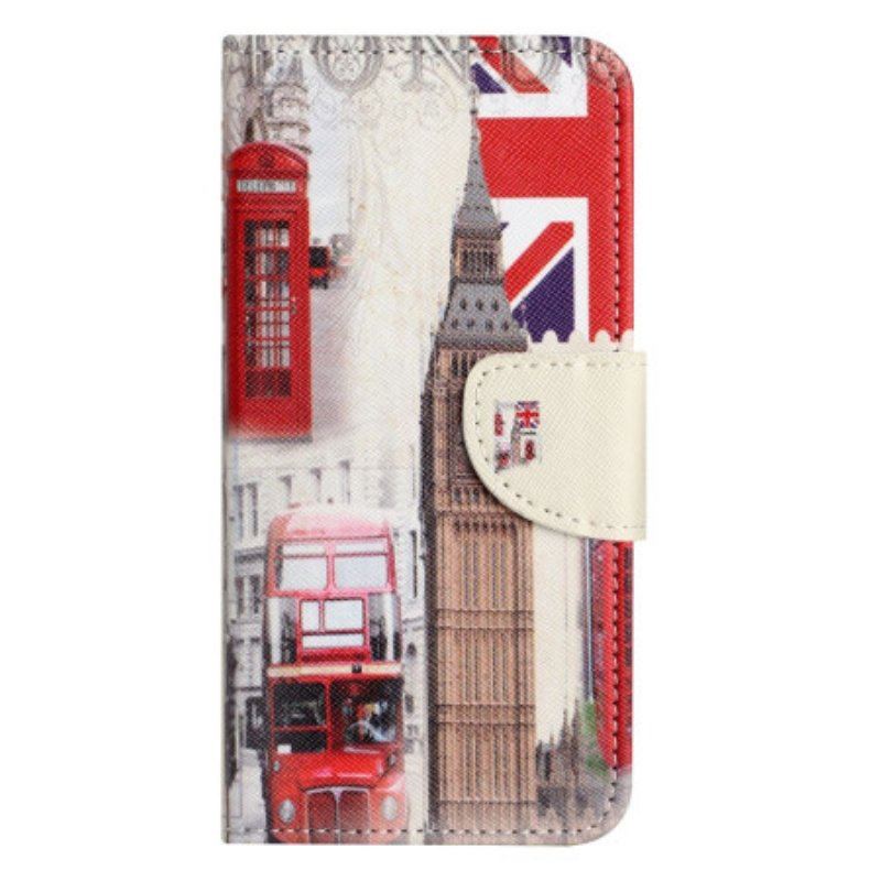 Etui Folio do iPhone 14 Plus Życie W Londynie