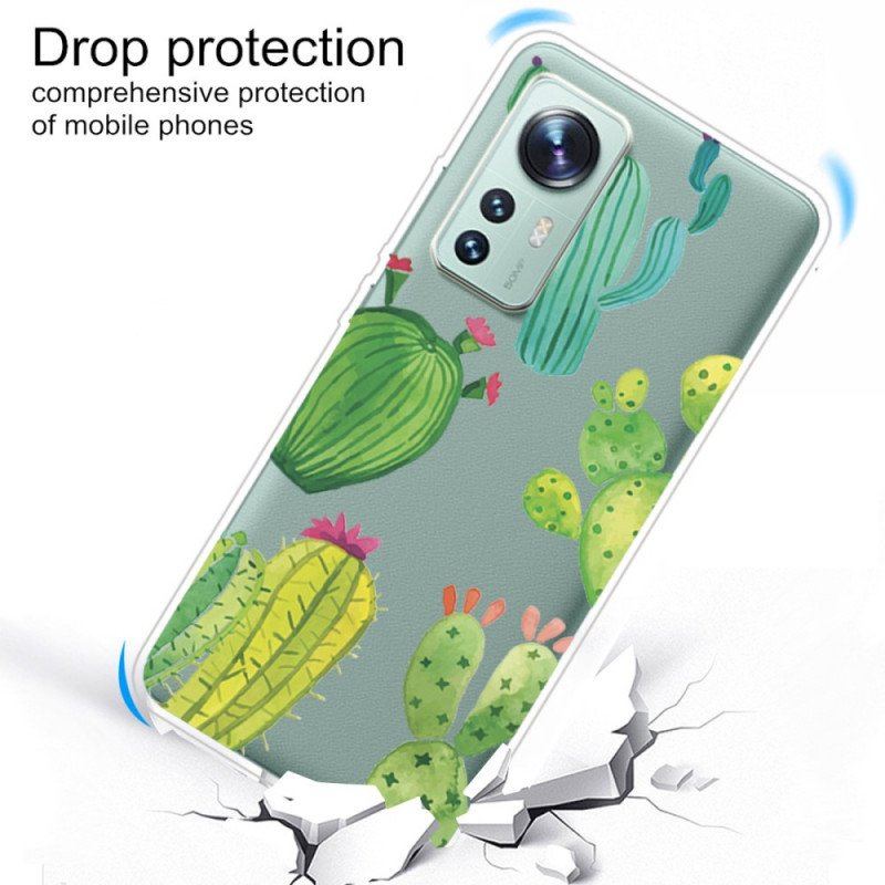 Etui do Xiaomi 12 / 12X Akwarela Kaktusy