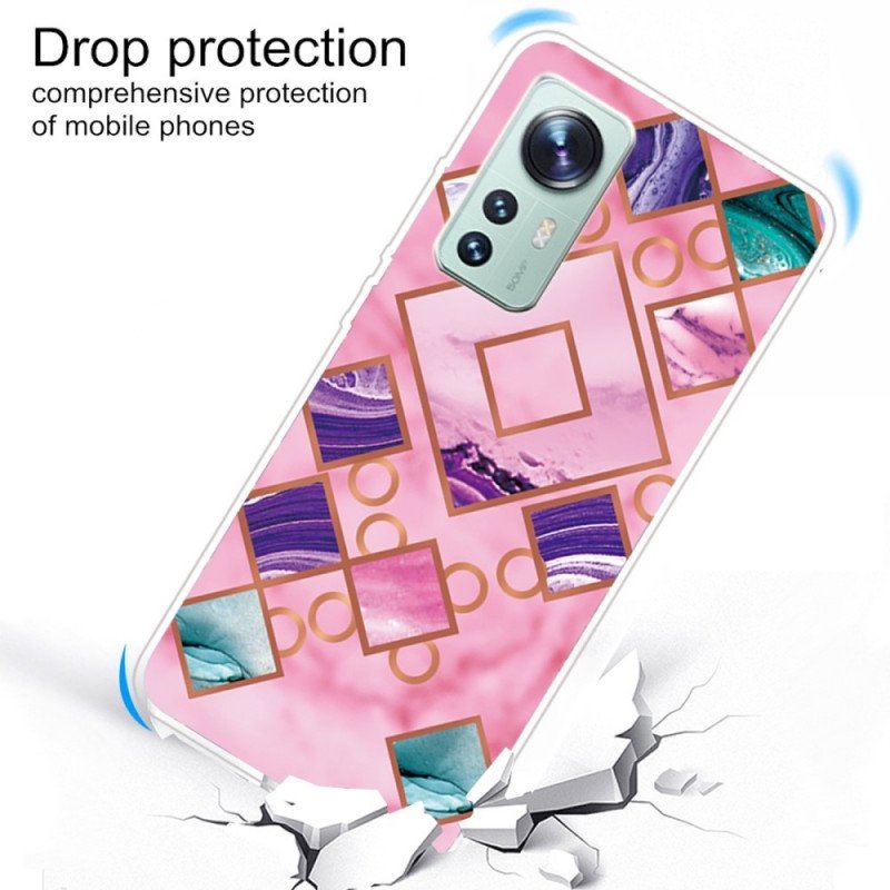 Etui do Xiaomi 12 / 12X Wzór Z Marmuru Silikonowego