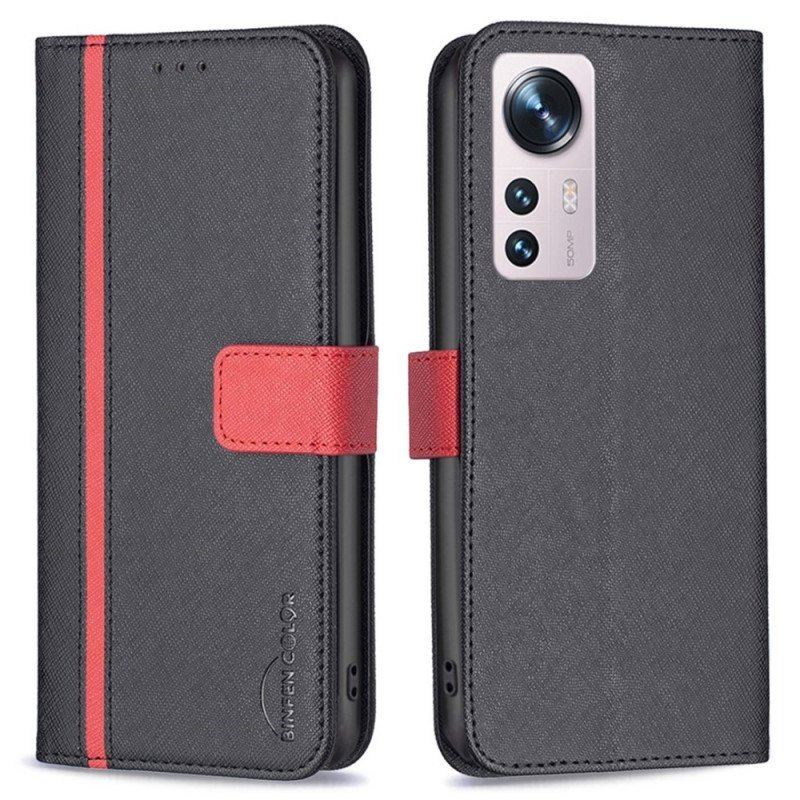 Etui Folio do Xiaomi 12 / 12X Dwukolorowy Kolor Binfen