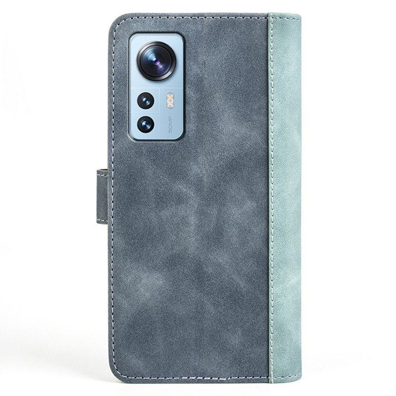 Etui Folio do Xiaomi 12 / 12X Sztuka Dwukolorowa