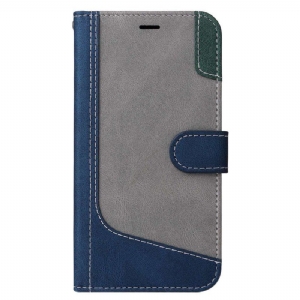 Etui Folio do Xiaomi 12 / 12X z Łańcuch Trójkolorowy Pasek