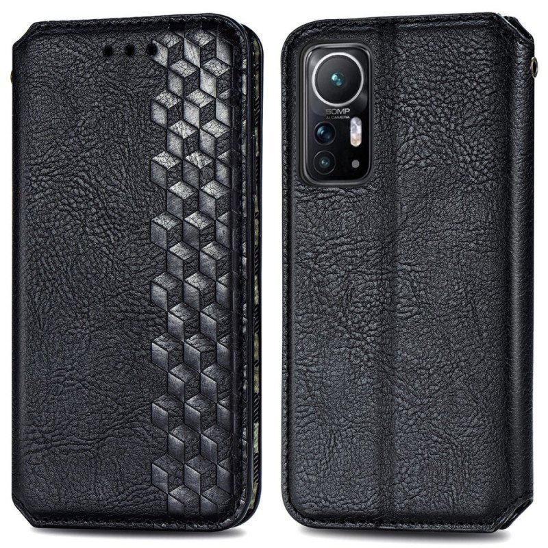 Etui Na Telefon do Xiaomi 12 / 12X Etui Folio Diamentowa Tekstura