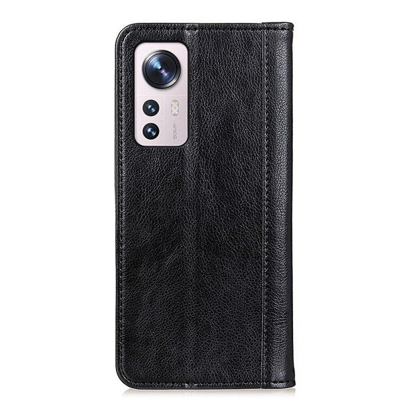 Etui Na Telefon do Xiaomi 12 / 12X Etui Folio Kolorowa Wersja Skóry Dwoinowej