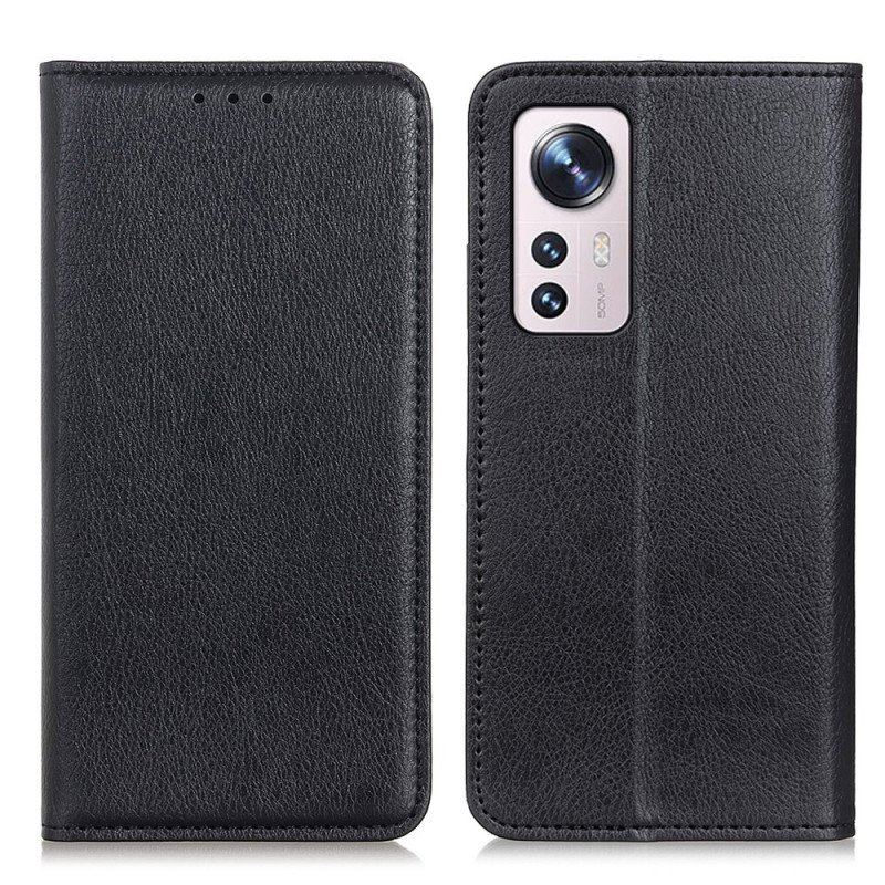 Etui Na Telefon do Xiaomi 12 / 12X Etui Folio Liczi Split Skórzana Tekstura