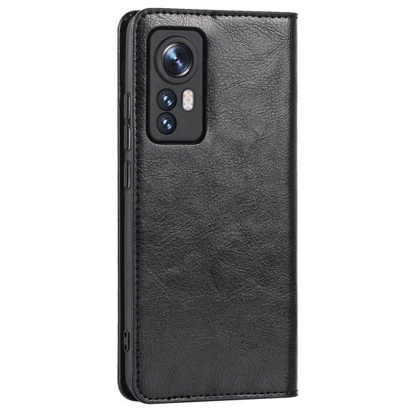 Etui Na Telefon do Xiaomi 12 / 12X Etui Folio Prawdziwa Skóra