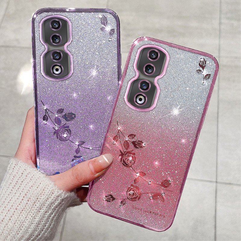 Etui do Honor 90 Pro Brokat W Kolorze Gradientowym