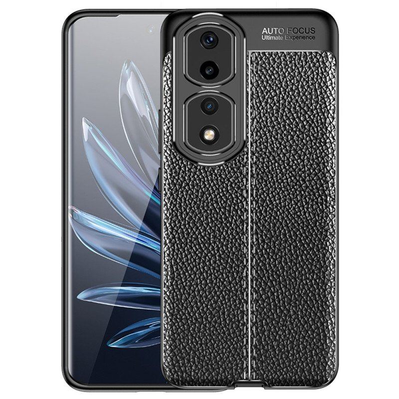 Etui do Honor 90 Pro Efekt Skóry Liczi Z Podwójną Linią