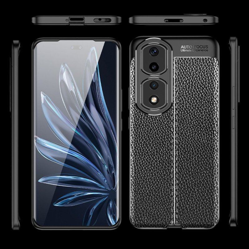 Etui do Honor 90 Pro Efekt Skóry Liczi Z Podwójną Linią