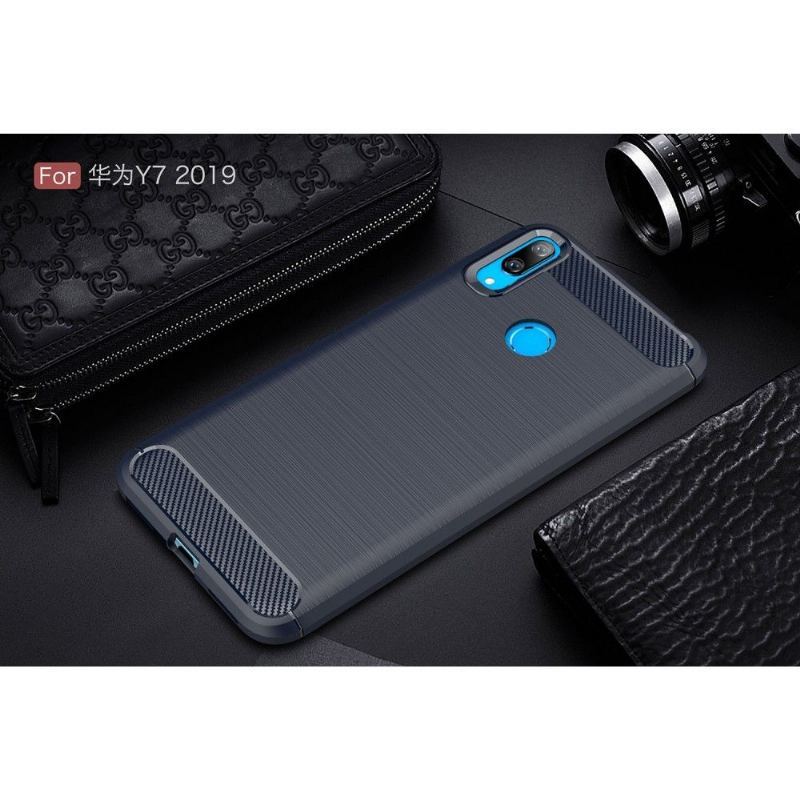 Etui do Huawei Y7 2019 Anti-fall Carbon Brushed Gel