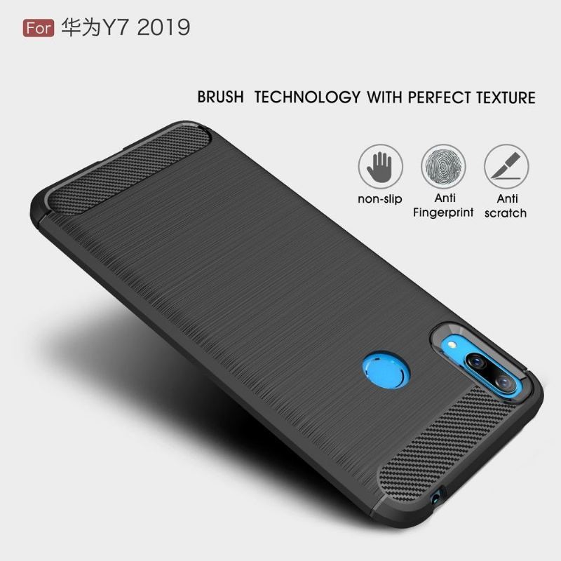 Etui do Huawei Y7 2019 Anti-fall Carbon Brushed Gel