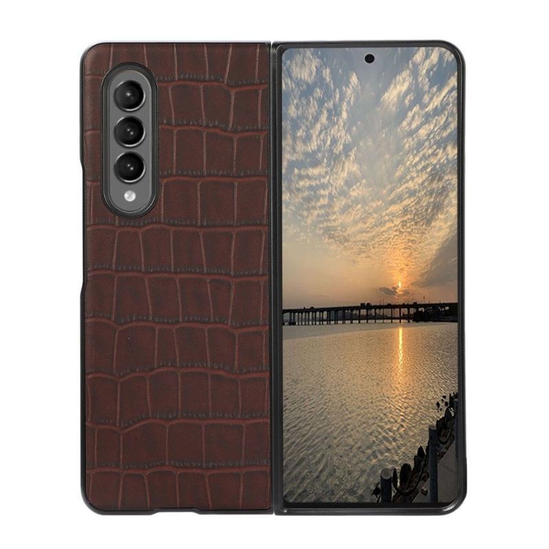 Etui do Samsung Galaxy Z Fold 3 5G Anti-fall Croco Efekt Skóry