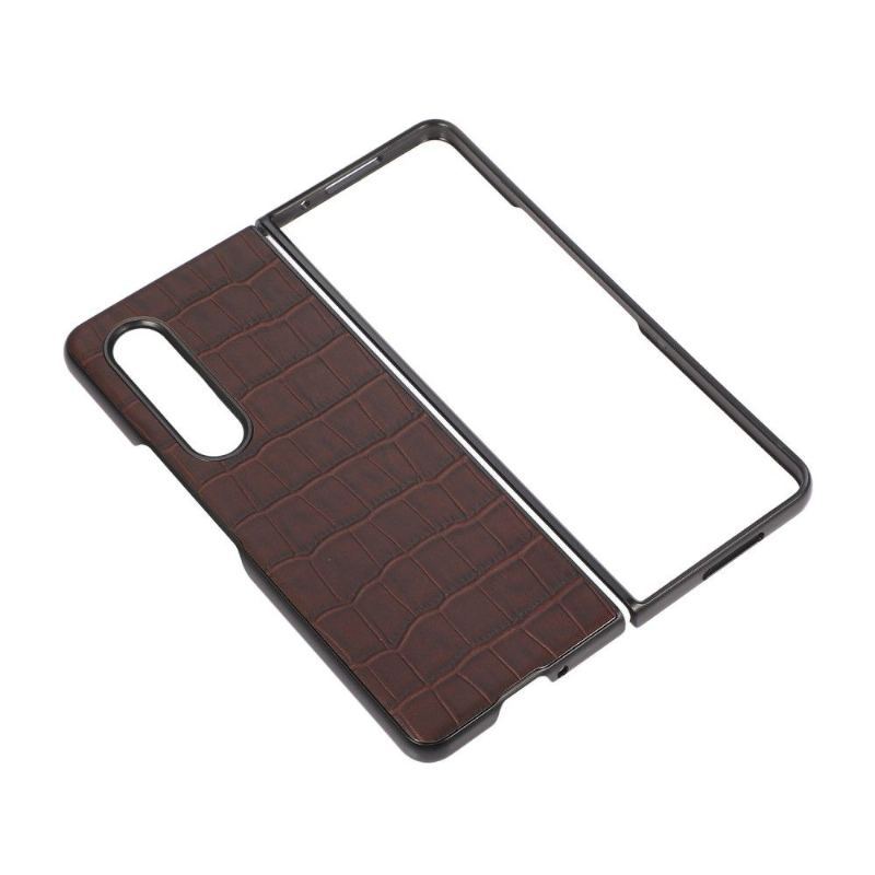 Etui do Samsung Galaxy Z Fold 3 5G Anti-fall Croco Efekt Skóry