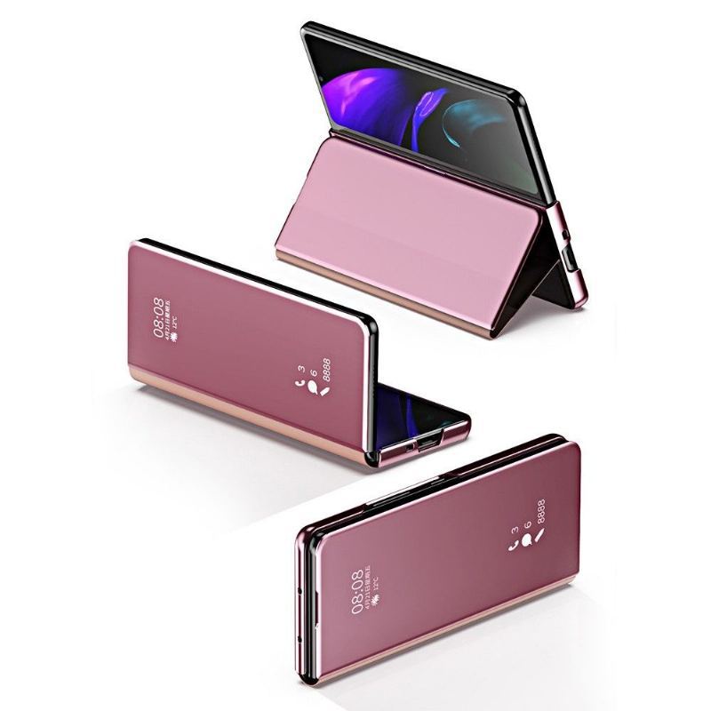 Etui do Samsung Galaxy Z Fold 3 5G Anti-fall Etui Folio Efekt Lustra