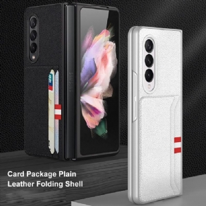 Etui do Samsung Galaxy Z Fold 3 5G Anti-fall Skórzane Etui Na Karty W Stylu