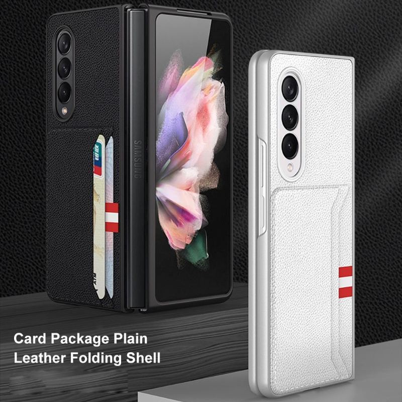 Etui do Samsung Galaxy Z Fold 3 5G Anti-fall Skórzane Etui Na Karty W Stylu