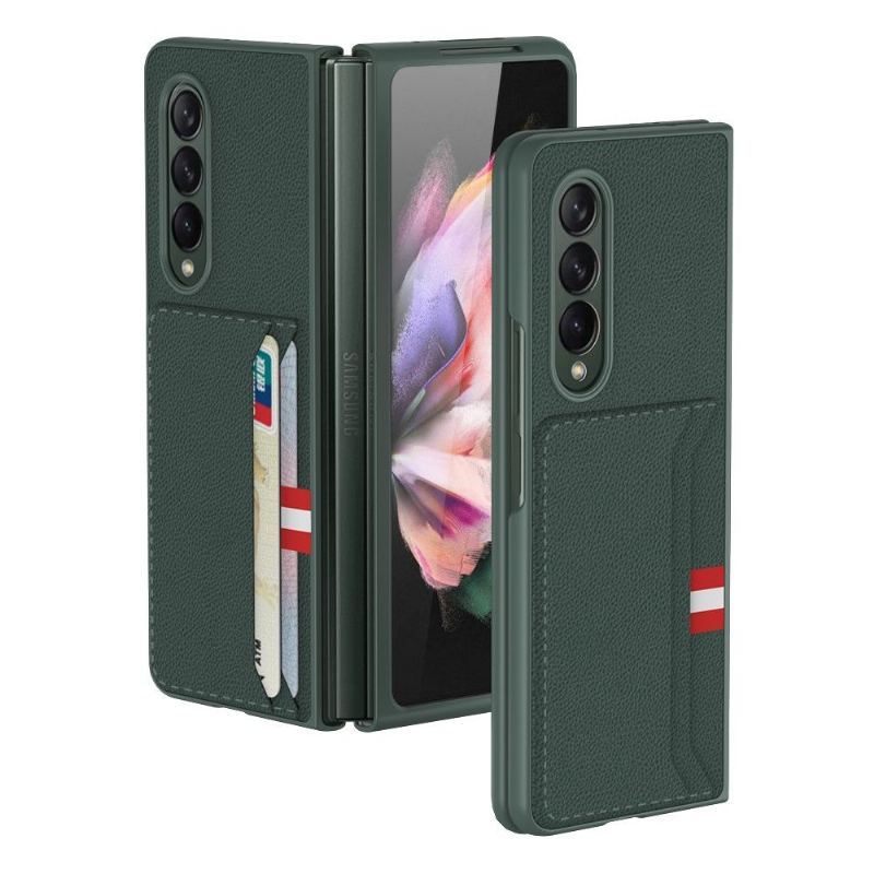 Etui do Samsung Galaxy Z Fold 3 5G Anti-fall Skórzane Etui Na Karty W Stylu