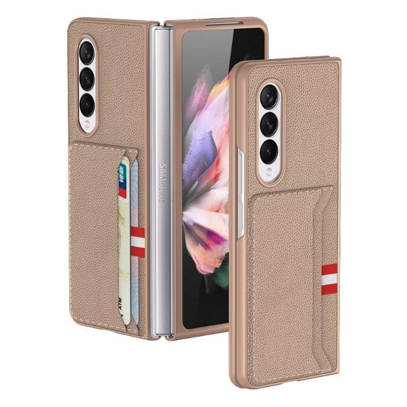 Etui do Samsung Galaxy Z Fold 3 5G Anti-fall Skórzane Etui Na Karty W Stylu