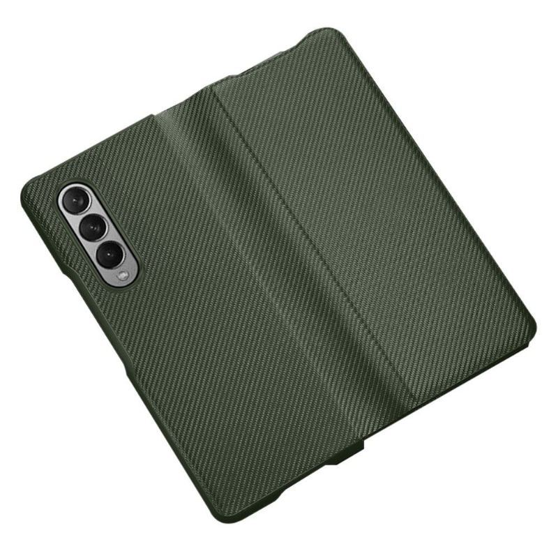 Etui do Samsung Galaxy Z Fold 3 5G Anti-fall Tekstura Włókna Węglowego