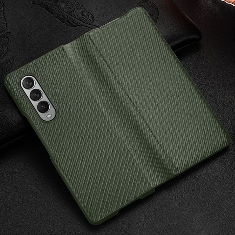 Etui do Samsung Galaxy Z Fold 3 5G Anti-fall Tekstura Włókna Węglowego