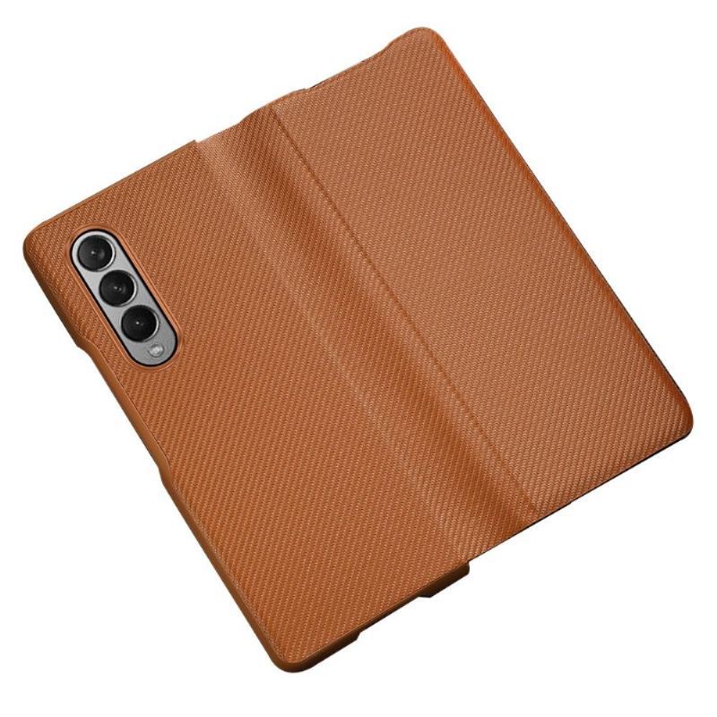 Etui do Samsung Galaxy Z Fold 3 5G Anti-fall Tekstura Włókna Węglowego