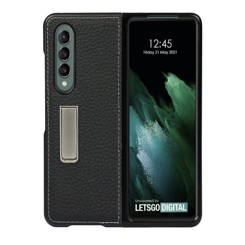 Etui do Samsung Galaxy Z Fold 3 5G Biznes Skórzane Odsłonięte Szwy