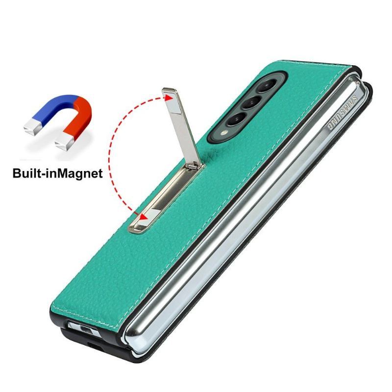 Etui do Samsung Galaxy Z Fold 3 5G Biznes Skórzane Odsłonięte Szwy