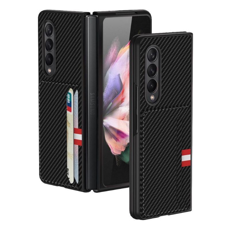 Etui do Samsung Galaxy Z Fold 3 5G Classic Posiadacz Karty Karbon