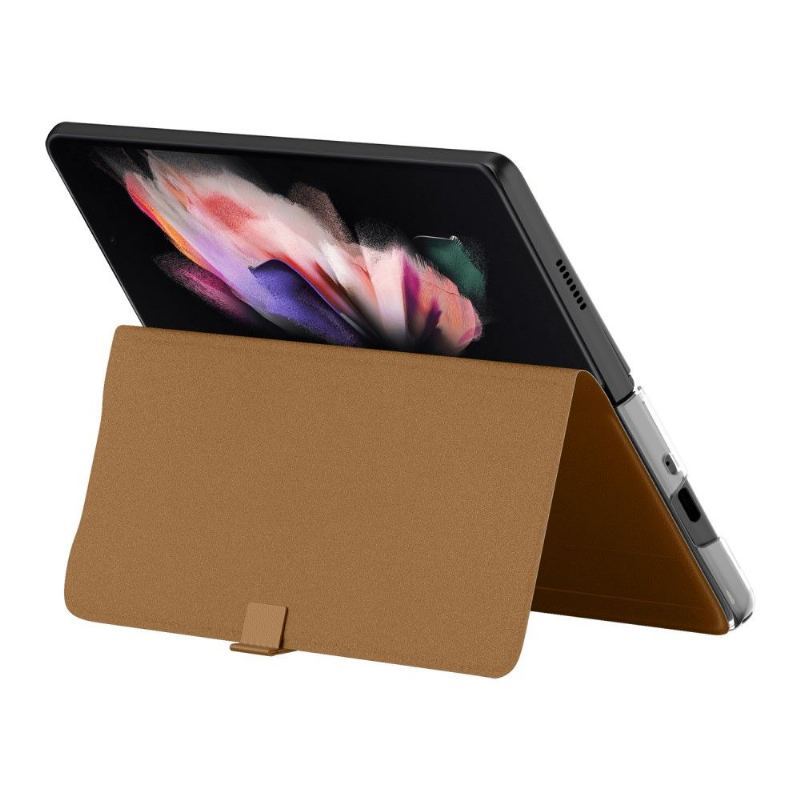 Etui Folio do Samsung Galaxy Z Fold 3 5G Skórzany Futerał Zielony