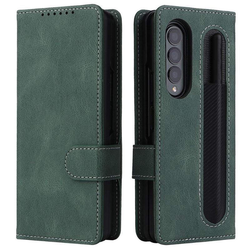 Etui Etui Folio do Samsung Galaxy Z Fold 3 5G Szycie Ze Sztucznej Skóry