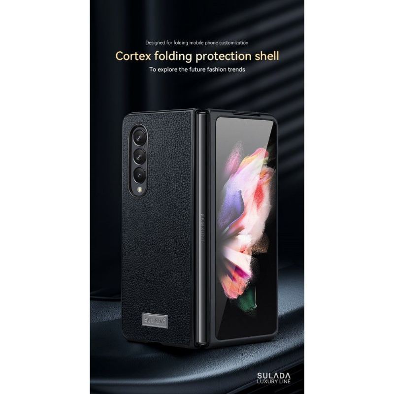 Futerały do Samsung Galaxy Z Fold 3 5G Sulada Grained Imitacja Skóry