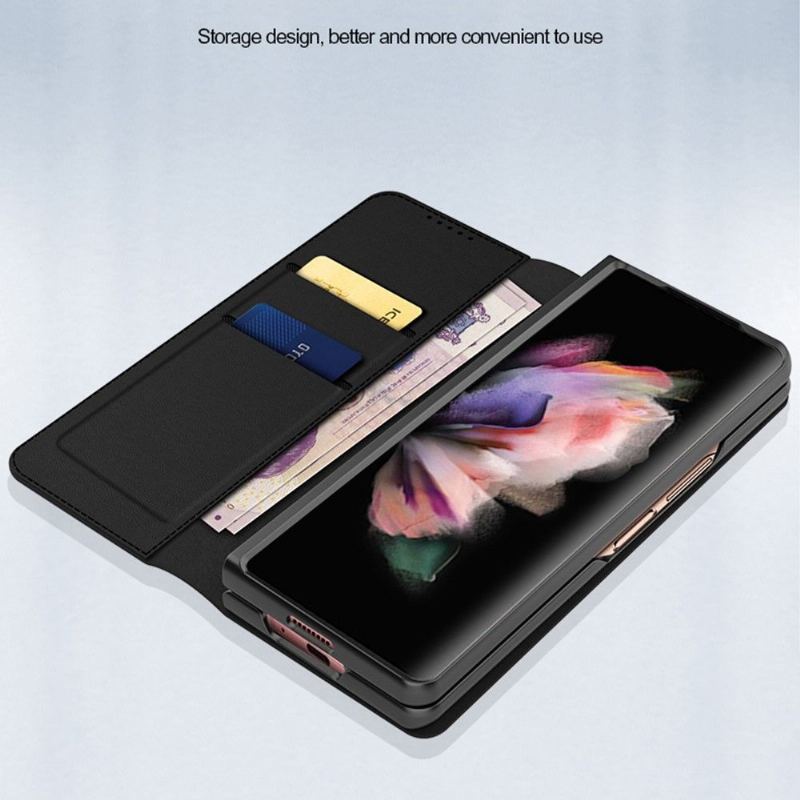 Futerały Etui Folio do Samsung Galaxy Z Fold 3 5G Obrzeża Skóra