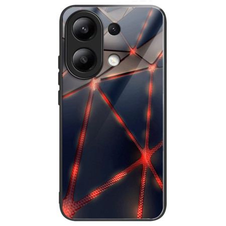 Etui Do Xiaomi Redmi Note 13 4g CZerwone Trójkąty Ze Szkła Hartowanego