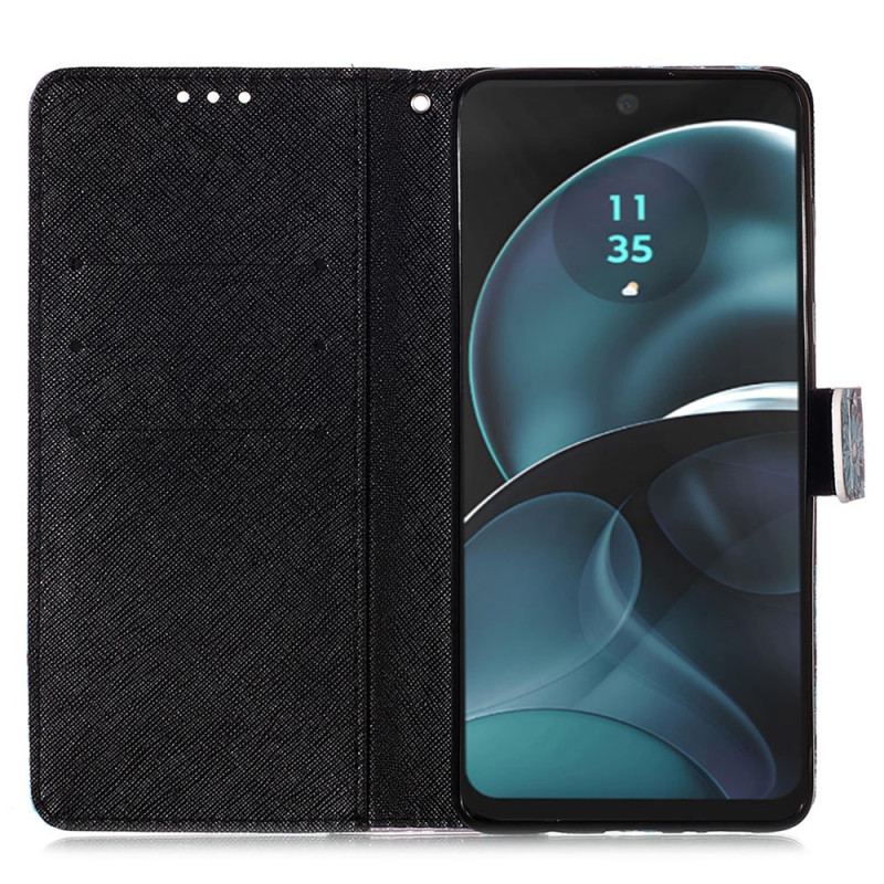 Etui Folio Do Xiaomi Redmi Note 13 4g Kwiatowa CZaszka Z Paskiem