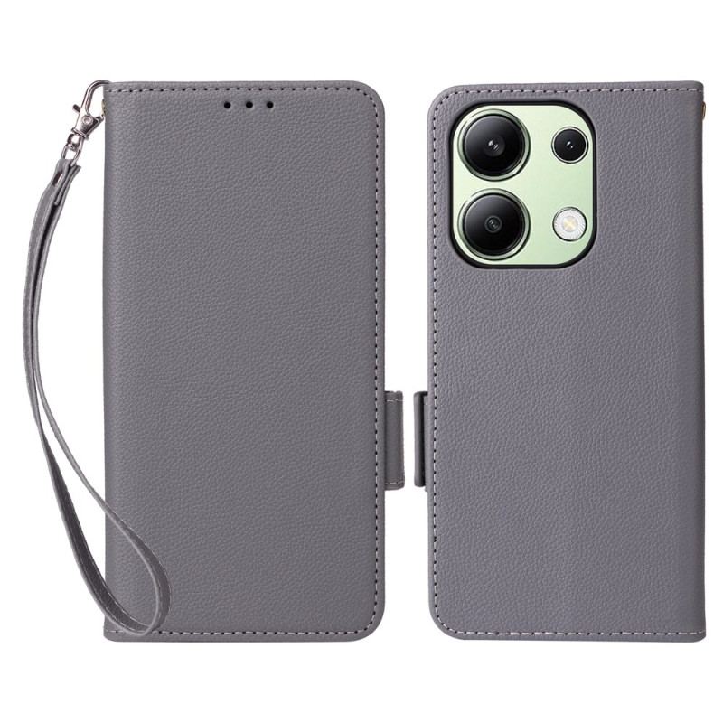 Etui Folio Do Xiaomi Redmi Note 13 4g Styl Skórzany Z Paskiem