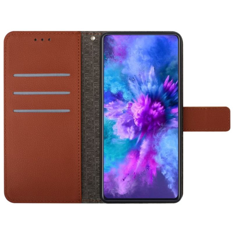 Etui Folio Do Xiaomi Redmi Note 13 4g Wzór W Romby Na Ramiączkach