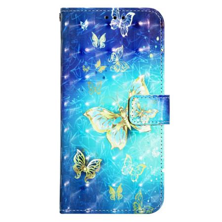 Etui Folio Do Xiaomi Redmi Note 13 4g Złote Motyle