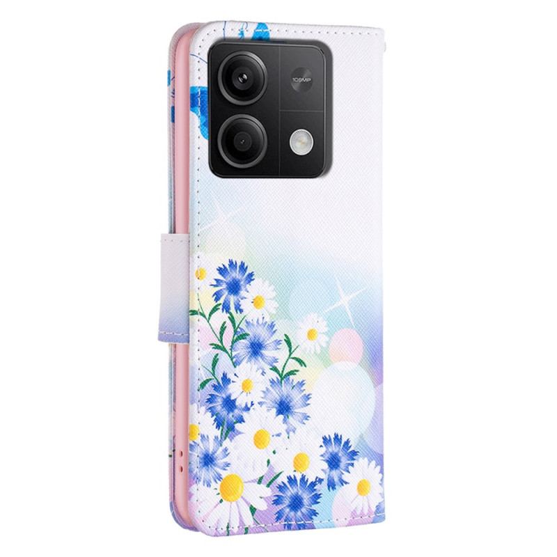 Etui Folio Xiaomi Redmi Note 13 4g Akwarela Z Motylami I Kwiatami