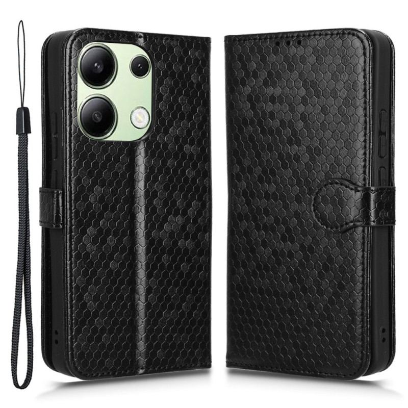 Etui Folio Xiaomi Redmi Note 13 4g Błyszczący Pasek W Kropki