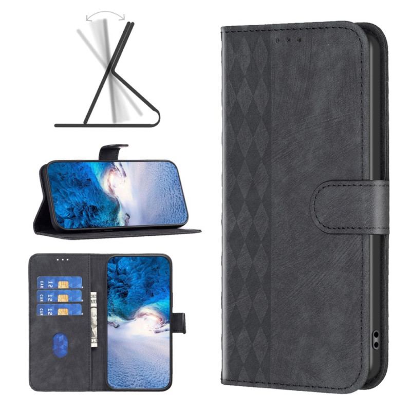 Etui Folio Xiaomi Redmi Note 13 4g Fryz Diamentowy Etui Ochronne