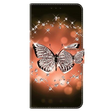 Etui Folio Xiaomi Redmi Note 13 4g Kryształowe Motyle