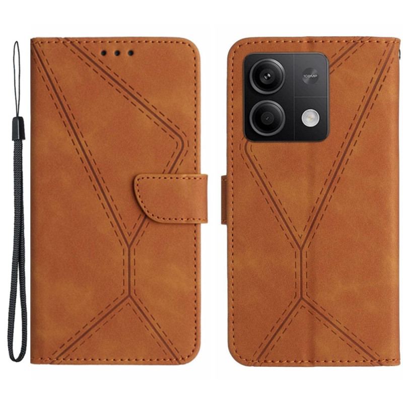 Etui Folio Xiaomi Redmi Note 13 4g Linie Kropkowane I Paski