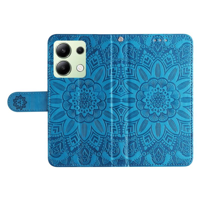 Etui Folio Xiaomi Redmi Note 13 4g Mandala Kwiatowa Z Paskiem Etui Ochronne