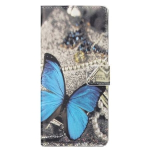 Etui Folio Xiaomi Redmi Note 13 4g Niebieski Motyl